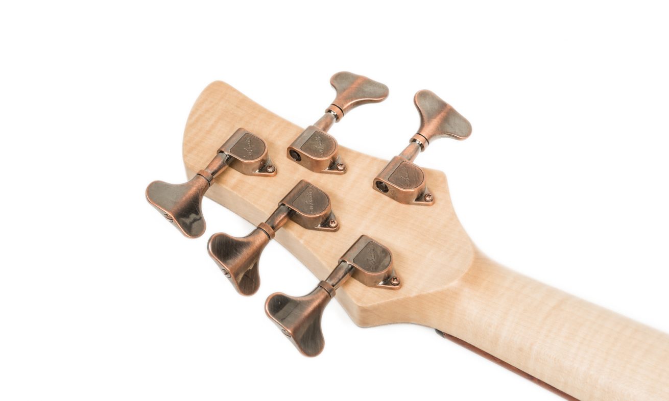 Schack Unique Custom Bass 5-String Headstock